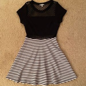 fishnet detailed dress